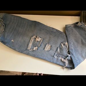 Urban outfitters distressed mom jeans